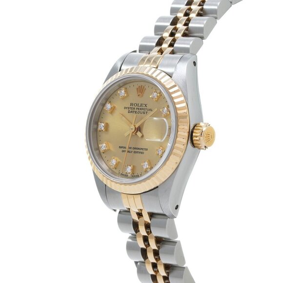 ROLEX Datejust 10P Diamond 69173G R number (manufactured around 1987) Champa... - Picture 2 of 4